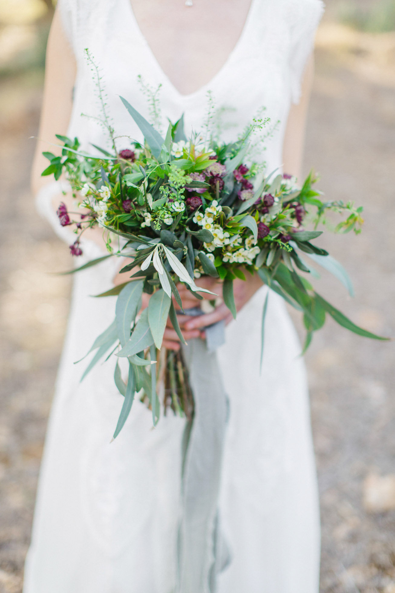 Bridal flower bouquet styled and photographed on the inspiration wedding session in Athens.