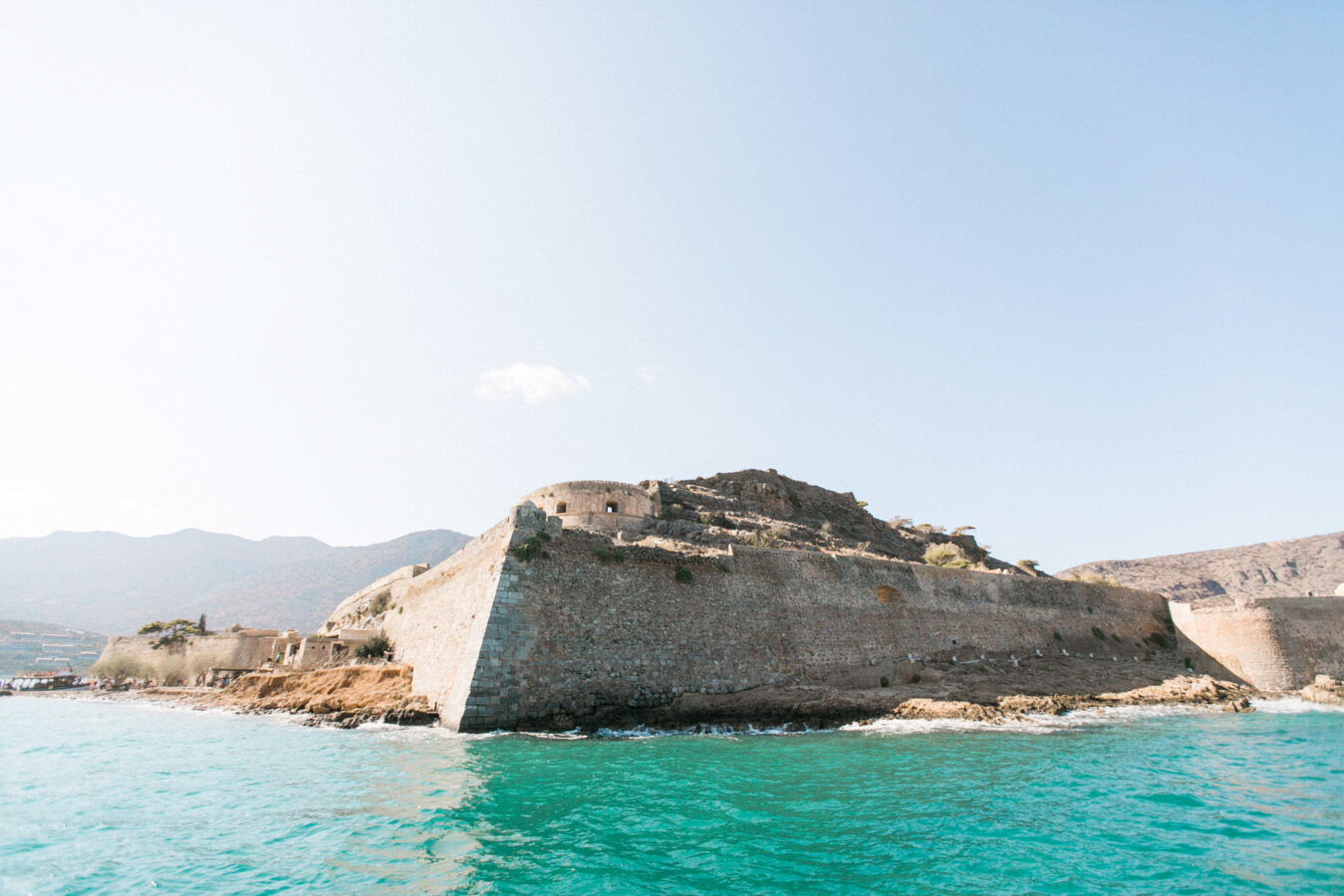 The island of Spinalongs, Crete, famous for it's unique history and a background to our wedding photos.