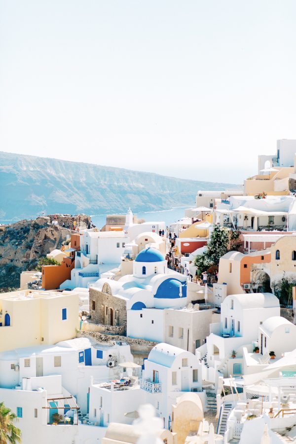 Professional shot of the landscape of Santorini, one of the world's most known and sought after destination wedding location and one of the most beautiful and picturesque travel destination amongst the Greek Islands. Visited by millions each year it's known for it's beauty, luxury and elegance and a perfect background for weddings, portrait sessions and intimate elopements, a true dream come true for any wedding photographer.