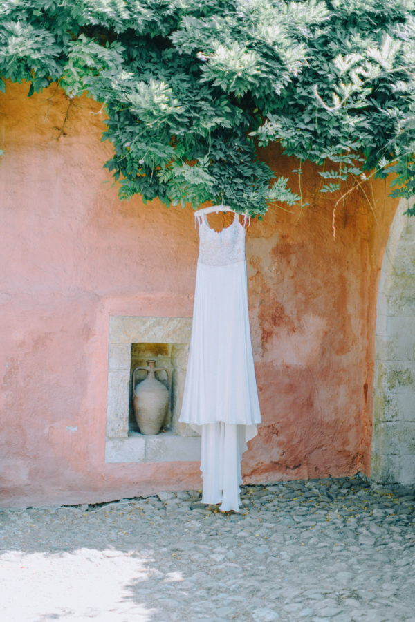 Elegant bridal detail photographed on a wedding day in Metohi Kindelis, Chania Crete.