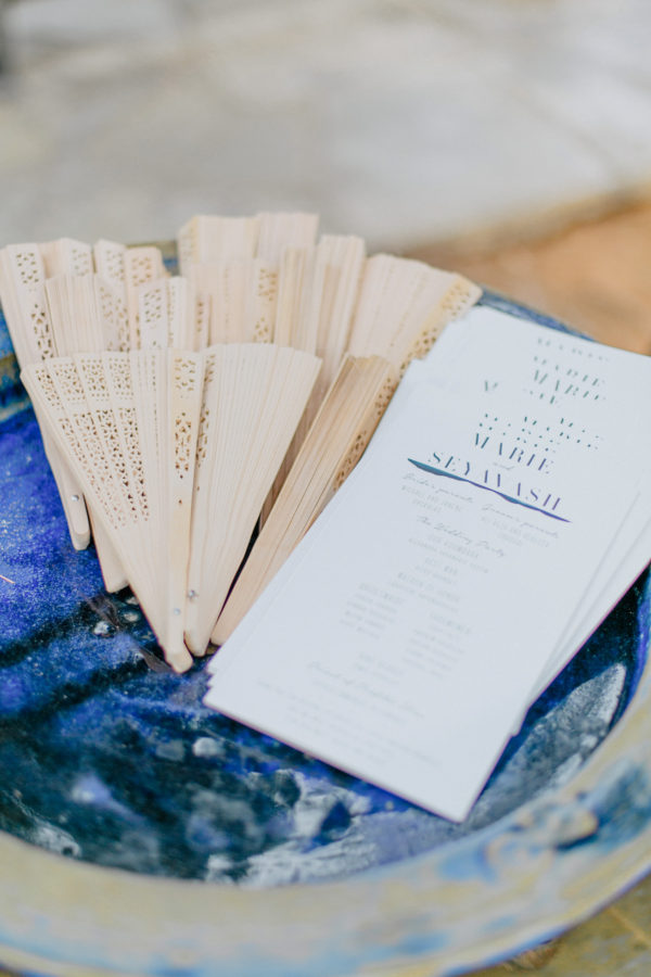 Image of a designer wedding stationery styled and photographed on a wedding day in Metohi Kindelis, Chania, Crete.