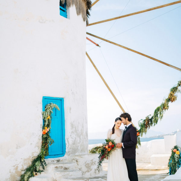 styled wedding in Mykonos, Greece