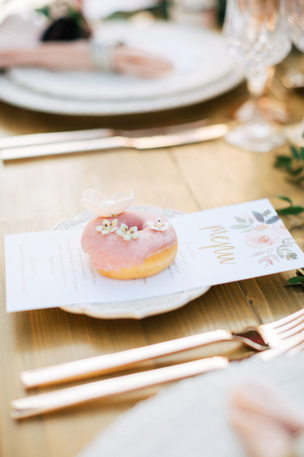 Rich and colorful table setting and flowers for a destination wedding in Mykonos, Greece.