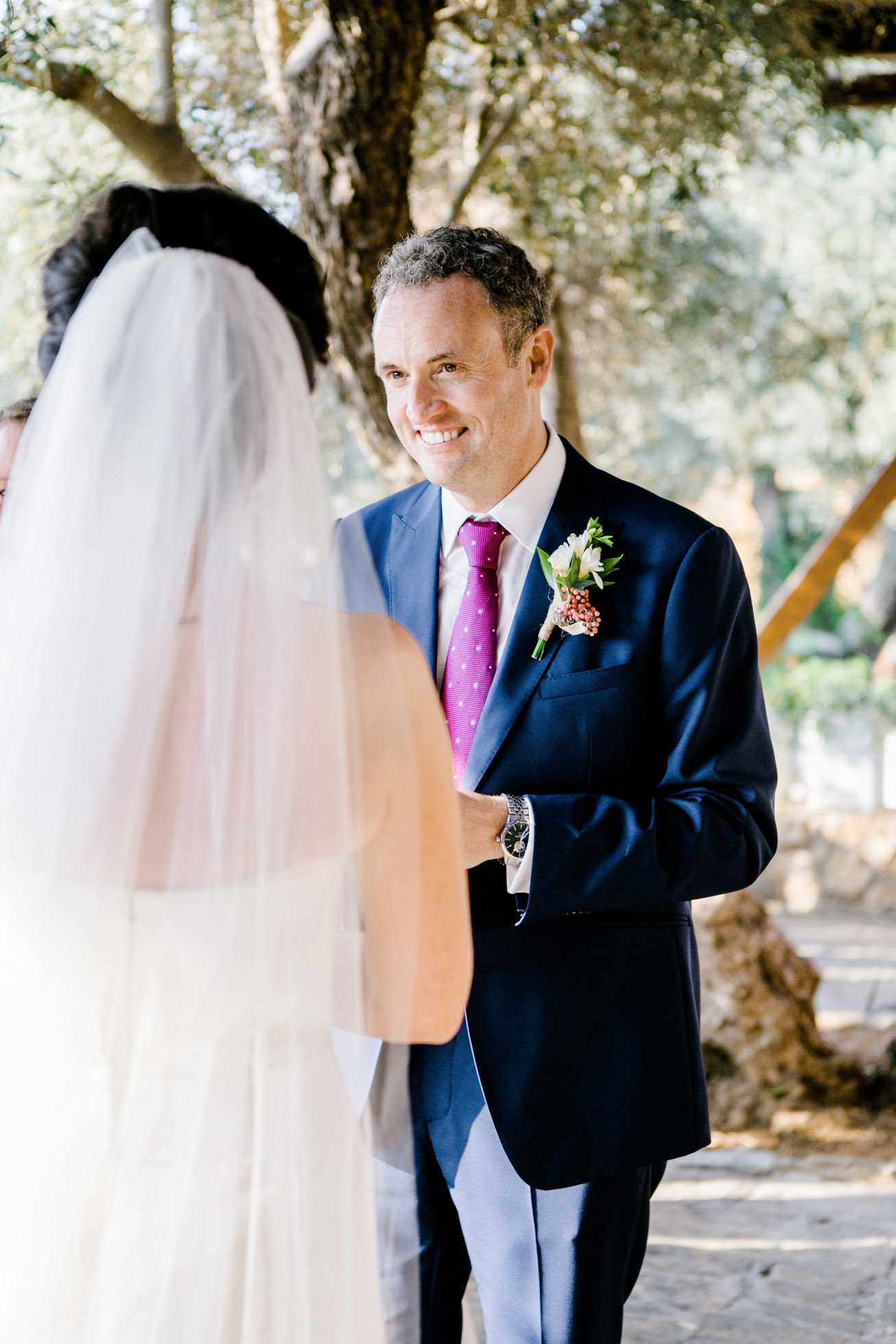 Destination wedding ceremony in Crete, Greece.