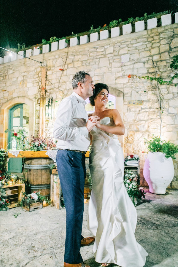 Destination wedding reception party in Agreco Farm, Crete.