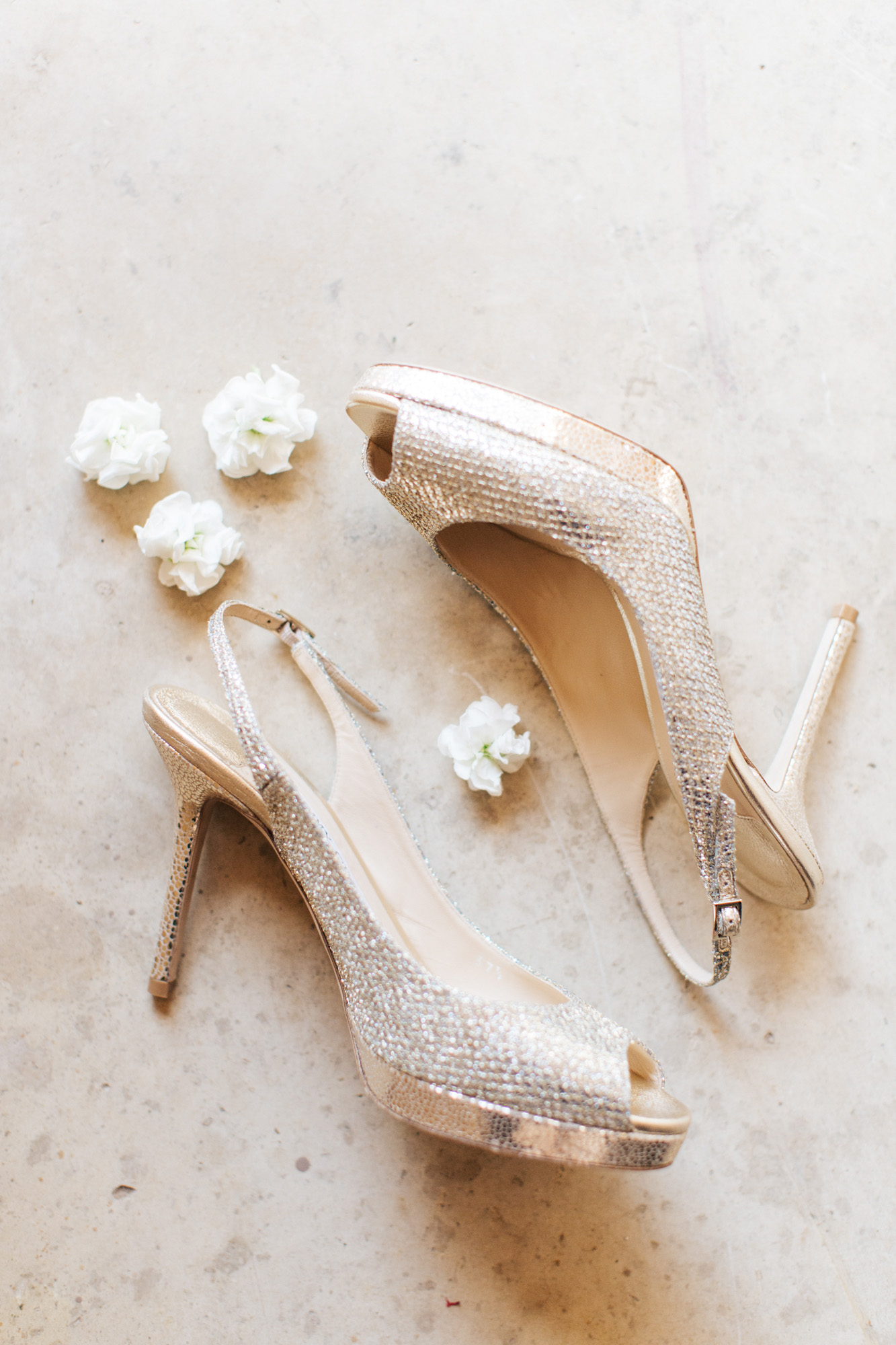 Wedding details in Crete - bridal shoes by Jimmy Choo.