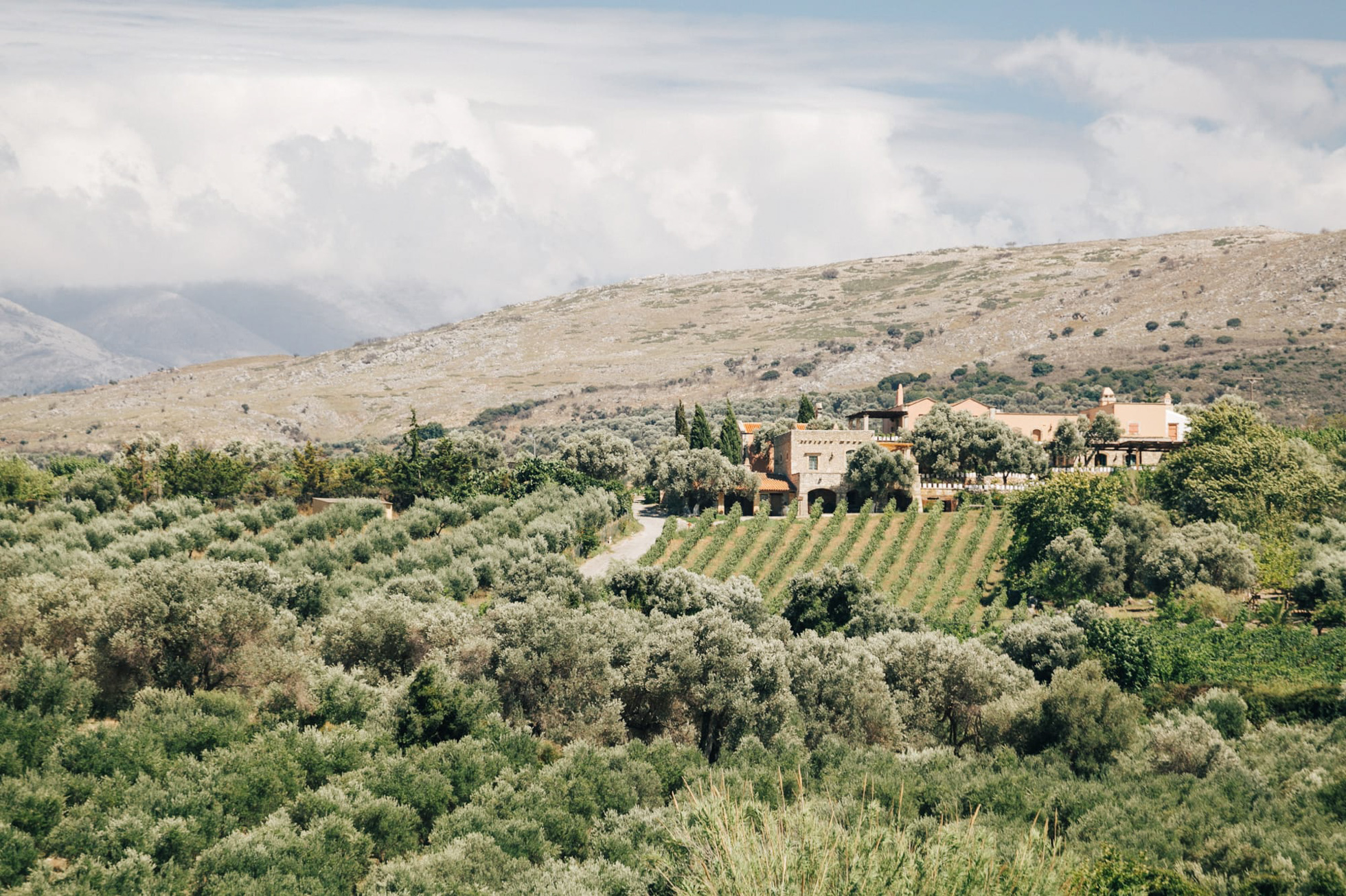 View of Agreco Farms, Grecotel, Crete, Greece.